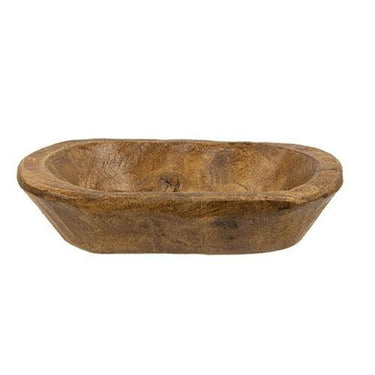 Carved Wood Petite Oval Bowl - The Fox Decor